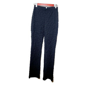Urban Outfitters Pants Small Black Stretch Popcorn Texture Bootcut Fun Eclectic